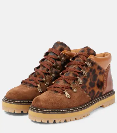 See By Chloé See By Chloé Eileen leopard-print suede lace-up boots | Thumbnail 6 See By Chloé See By Chloé Eileen leopard-print suede lace-up boots | Thumbnail 6