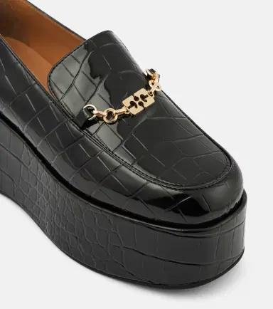 Ganni Croc-effect faux leather platform loafers | Thumbnail 2 Ganni Croc-effect faux leather platform loafers | Thumbnail 2