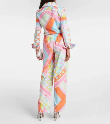 Pucci Vivara mid-rise cotton straight pants | Thumbnail 3 Pucci Vivara mid-rise cotton straight pants | Thumbnail 3