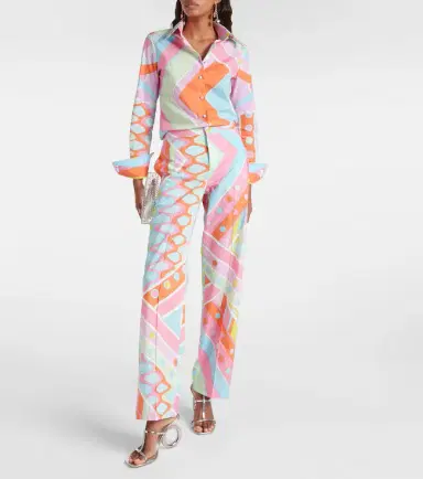 Pucci Vivara mid-rise cotton straight pants | Thumbnail 4 Pucci Vivara mid-rise cotton straight pants | Thumbnail 4