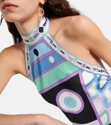 Pucci Vivara halterneck silk midi dress | Thumbnail 3 Pucci Vivara halterneck silk midi dress | Thumbnail 3