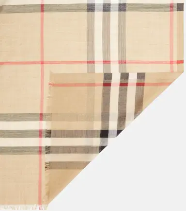 Burberry Check wool and silk scarf | Thumbnail 2 Burberry Check wool and silk scarf | Thumbnail 2