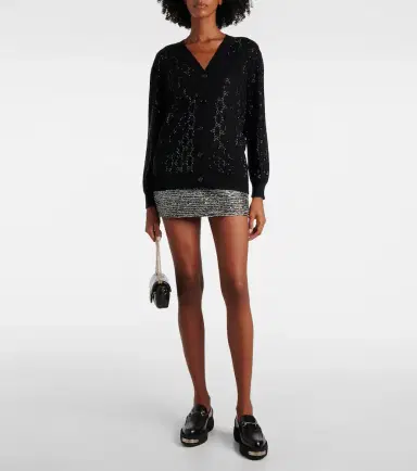Gucci GG Crystal wool cardigan | Thumbnail 5 Gucci GG Crystal wool cardigan | Thumbnail 5