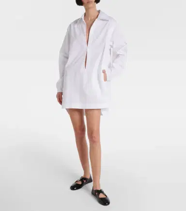 Alaia Alaïa Cotton poplin minidress | Thumbnail 3 Alaia Alaïa Cotton poplin minidress | Thumbnail 3