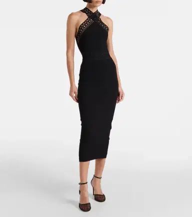 Alaia Alaïa Vienne cutout jersey midi skirt | Thumbnail 3 Alaia Alaïa Vienne cutout jersey midi skirt | Thumbnail 3