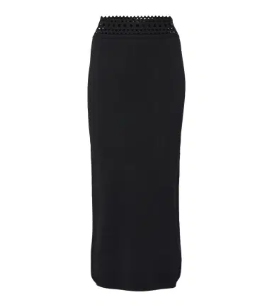 Alaia Alaïa Vienne cutout jersey midi skirt | Thumbnail 1 Alaia Alaïa Vienne cutout jersey midi skirt | Thumbnail 1