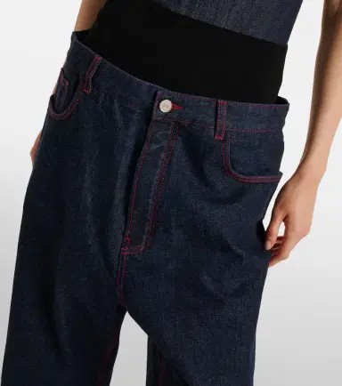 Alaia Alaïa Low-rise wide-leg jeans | Thumbnail 2 Alaia Alaïa Low-rise wide-leg jeans | Thumbnail 2
