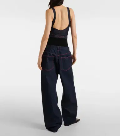 Alaia Alaïa Low-rise wide-leg jeans | Thumbnail 3 Alaia Alaïa Low-rise wide-leg jeans | Thumbnail 3