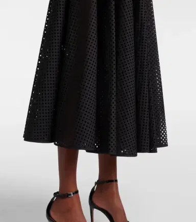 Alaïa Alaïa Cotton-blend midi skirt | Thumbnail 2 Alaïa Alaïa Cotton-blend midi skirt | Thumbnail 2
