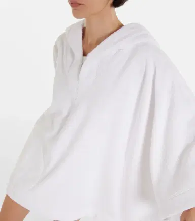 Alaïa Alaïa Cropped cotton terry hoodie | Thumbnail 4 Alaïa Alaïa Cropped cotton terry hoodie | Thumbnail 4