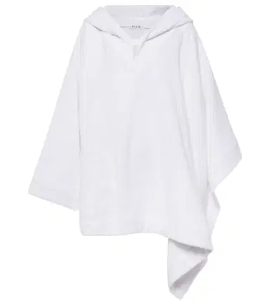 Alaïa Alaïa Cropped cotton terry hoodie | Thumbnail 1 Alaïa Alaïa Cropped cotton terry hoodie | Thumbnail 1
