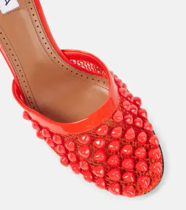 Alaïa Alaïa Studded mesh and leather pumps | Thumbnail 3 Alaïa Alaïa Studded mesh and leather pumps | Thumbnail 3