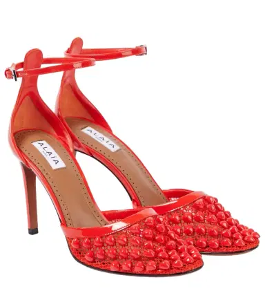 Alaïa Alaïa Studded mesh and leather pumps | Thumbnail 1 Alaïa Alaïa Studded mesh and leather pumps | Thumbnail 1