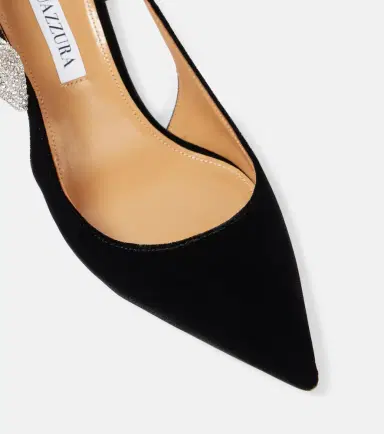 Aquazzura Very Bow Tie Crystal 65 slingback pumps | Thumbnail 2 Aquazzura Very Bow Tie Crystal 65 slingback pumps | Thumbnail 2