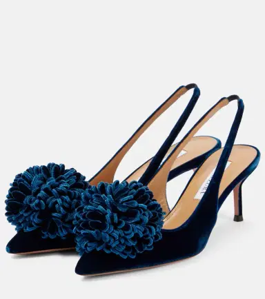 Aquazzura Couturier 65 velvet slingback pumps | Thumbnail 3 Aquazzura Couturier 65 velvet slingback pumps | Thumbnail 3