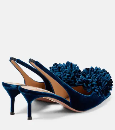 Aquazzura Couturier 65 velvet slingback pumps | Thumbnail 4 Aquazzura Couturier 65 velvet slingback pumps | Thumbnail 4