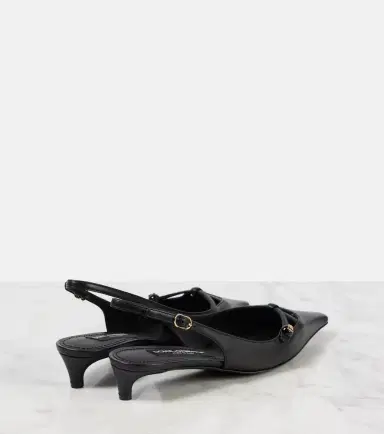 Dolce & Gabbana Leather slingback pumps | Thumbnail 3 Dolce & Gabbana Leather slingback pumps | Thumbnail 3
