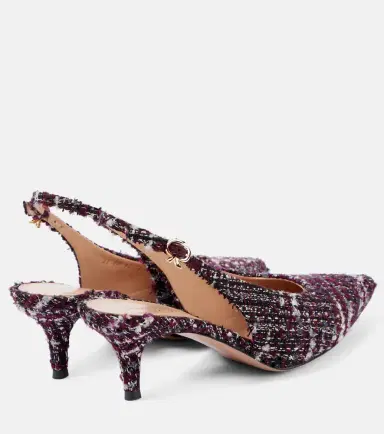 Gianvito Rossi 55 bouclé slingback pumps | Thumbnail 2 Gianvito Rossi 55 bouclé slingback pumps | Thumbnail 2