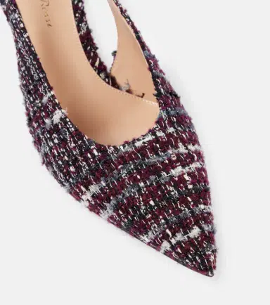 Gianvito Rossi 55 bouclé slingback pumps | Thumbnail 4 Gianvito Rossi 55 bouclé slingback pumps | Thumbnail 4