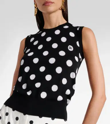 Dolce & Gabbana Polka-dot wool and silk tank top | Thumbnail 5 Dolce & Gabbana Polka-dot wool and silk tank top | Thumbnail 5