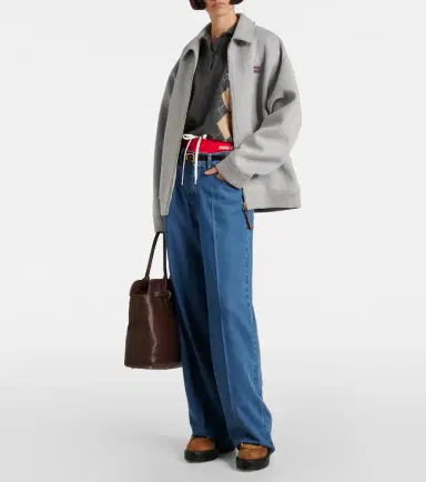 Miu Miu Chunky shearling-trimmed leather flats | Thumbnail 2 Miu Miu Chunky shearling-trimmed leather flats | Thumbnail 2