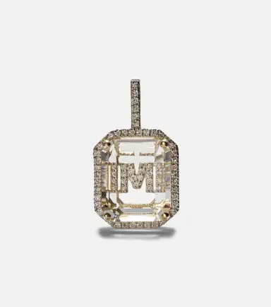 Mateo Initial 14kt gold necklace with quartz and diamonds | Thumbnail 4 Mateo Initial 14kt gold necklace with quartz and diamonds | Thumbnail 4
