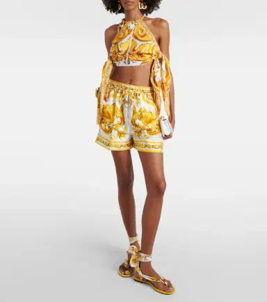 Dolce & Gabbana Majolica silk satin top | Thumbnail 4 Dolce & Gabbana Majolica silk satin top | Thumbnail 4