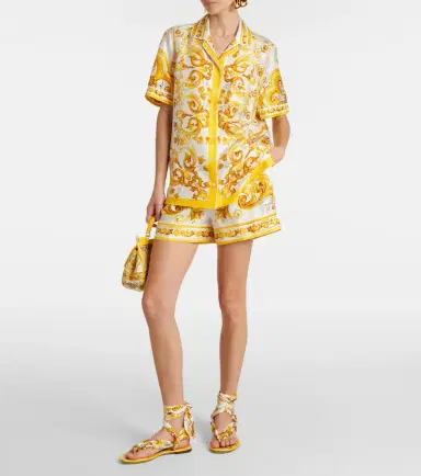 Dolce & Gabbana Majolica silk twill shirt | Thumbnail 2 Dolce & Gabbana Majolica silk twill shirt | Thumbnail 2