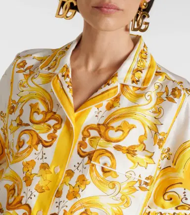 Dolce & Gabbana Majolica silk twill shirt | Thumbnail 5 Dolce & Gabbana Majolica silk twill shirt | Thumbnail 5