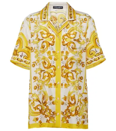 Dolce & Gabbana Majolica silk twill shirt | Thumbnail 1 Dolce & Gabbana Majolica silk twill shirt | Thumbnail 1