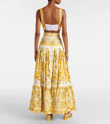 Dolce & Gabbana Majolica poplin crop top | Thumbnail 2 Dolce & Gabbana Majolica poplin crop top | Thumbnail 2