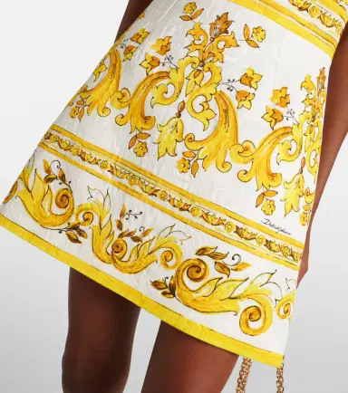 Dolce & Gabbana Majolica cotton-blend brocade minidress | Thumbnail 2 Dolce & Gabbana Majolica cotton-blend brocade minidress | Thumbnail 2