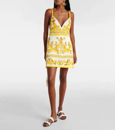 Dolce & Gabbana Majolica cotton-blend brocade minidress | Thumbnail 3 Dolce & Gabbana Majolica cotton-blend brocade minidress | Thumbnail 3