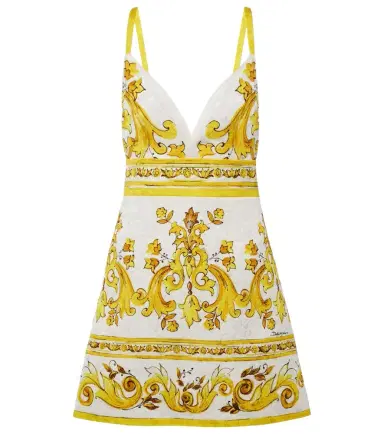 Dolce & Gabbana Majolica cotton-blend brocade minidress | Thumbnail 1 Dolce & Gabbana Majolica cotton-blend brocade minidress | Thumbnail 1