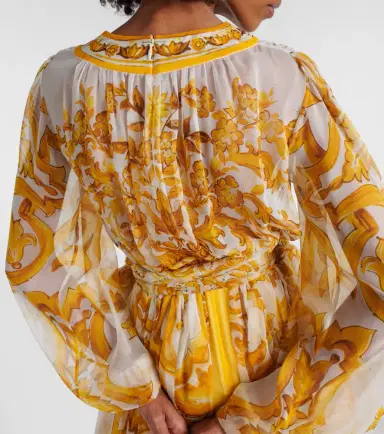 Dolce & Gabbana Majolica silk chiffon midi dress | Thumbnail 5 Dolce & Gabbana Majolica silk chiffon midi dress | Thumbnail 5