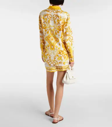 Dolce & Gabbana Majolica silk twill shirt | Thumbnail 2 Dolce & Gabbana Majolica silk twill shirt | Thumbnail 2