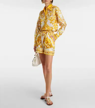 Dolce & Gabbana Majolica silk twill shirt | Thumbnail 4 Dolce & Gabbana Majolica silk twill shirt | Thumbnail 4