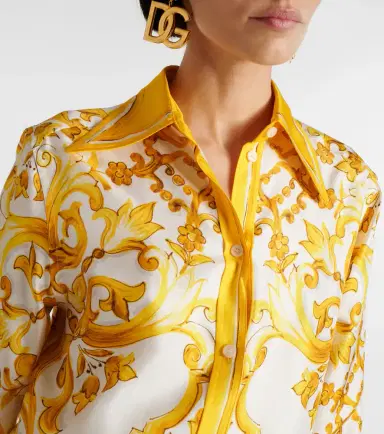 Dolce & Gabbana Majolica silk twill shirt | Thumbnail 6 Dolce & Gabbana Majolica silk twill shirt | Thumbnail 6