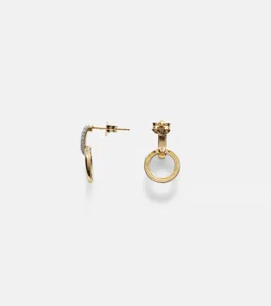 STONE AND STRAND Horsebit 14kt gold earrings with diamonds | Thumbnail 4 STONE AND STRAND Horsebit 14kt gold earrings with diamonds | Thumbnail 4