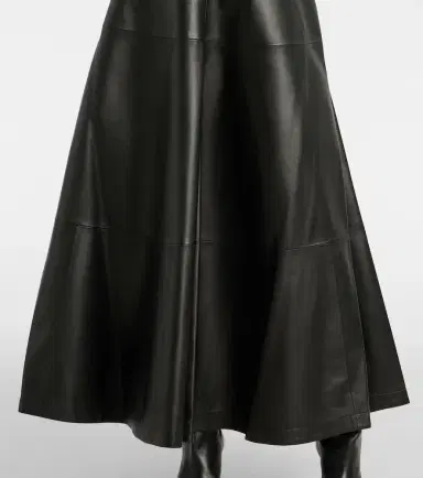 Altuzarra Varda leather midi skirt | Thumbnail 3 Altuzarra Varda leather midi skirt | Thumbnail 3