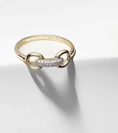 STONE AND STRAND Bridle 14kt gold ring with diamonds | Thumbnail 2 STONE AND STRAND Bridle 14kt gold ring with diamonds | Thumbnail 2