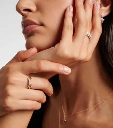 STONE AND STRAND Bridle 14kt gold ring with diamonds | Thumbnail 4 STONE AND STRAND Bridle 14kt gold ring with diamonds | Thumbnail 4