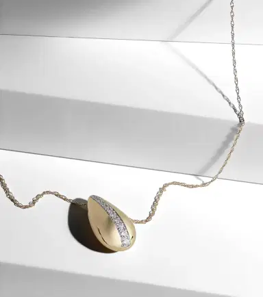 STONE AND STRAND Pistachio 14kt gold necklace with diamonds | Thumbnail 2 STONE AND STRAND Pistachio 14kt gold necklace with diamonds | Thumbnail 2