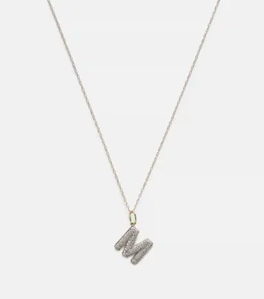 STONE AND STRAND Initial 10kt gold necklace with diamonds | Thumbnail 5 STONE AND STRAND Initial 10kt gold necklace with diamonds | Thumbnail 5