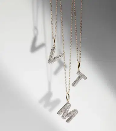 STONE AND STRAND Initial 10kt gold necklace with diamonds | Thumbnail 6 STONE AND STRAND Initial 10kt gold necklace with diamonds | Thumbnail 6