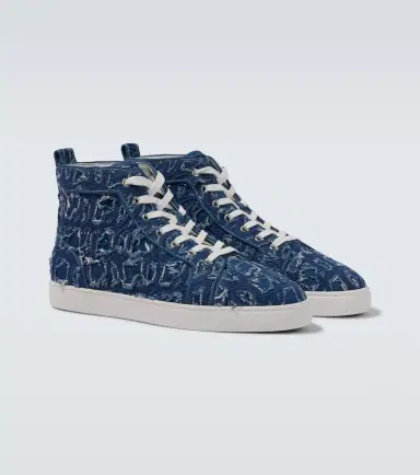 Christian Louboutin Louis denim high-top sneakers | Thumbnail 2 Christian Louboutin Louis denim high-top sneakers | Thumbnail 2
