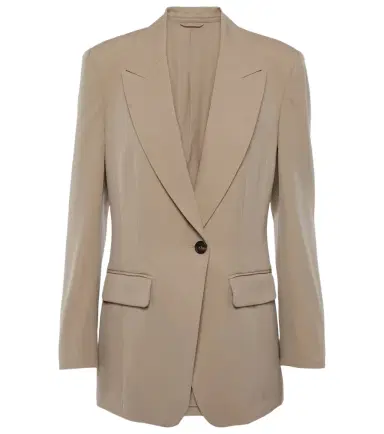 Brunello Cucinelli Wool-blend blazer | Thumbnail 1 Brunello Cucinelli Wool-blend blazer | Thumbnail 1