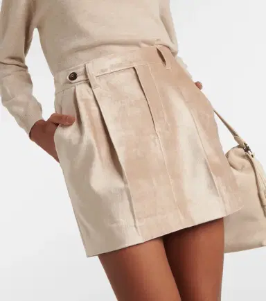 Brunello Cucinelli Cotton-blend velvet miniskirt | Thumbnail 3 Brunello Cucinelli Cotton-blend velvet miniskirt | Thumbnail 3