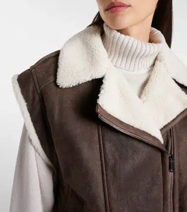 Brunello Cucinelli Shearling-lined leather vest | Thumbnail 4 Brunello Cucinelli Shearling-lined leather vest | Thumbnail 4