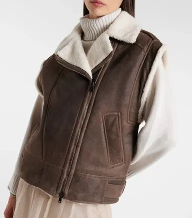 Brunello Cucinelli Shearling-lined leather vest | Thumbnail 5 Brunello Cucinelli Shearling-lined leather vest | Thumbnail 5